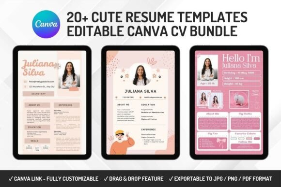 20 Cute Resume Templates – Canva for a Standout Application