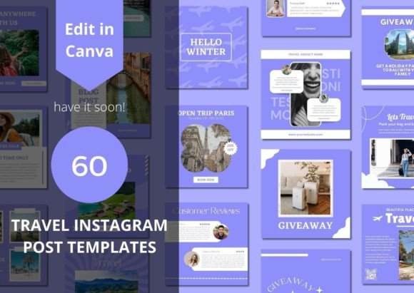 60 Travel Social Media Canva Templates: Elevate Your Instagram