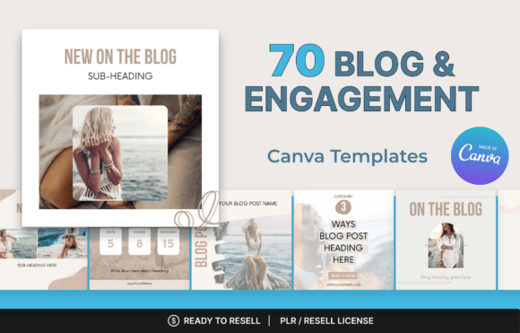 70 Blog & Engagement Canva Templates for Content Creators
