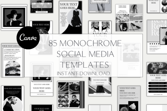 85 Monochrome Social Media Templates for a Cohesive Brand