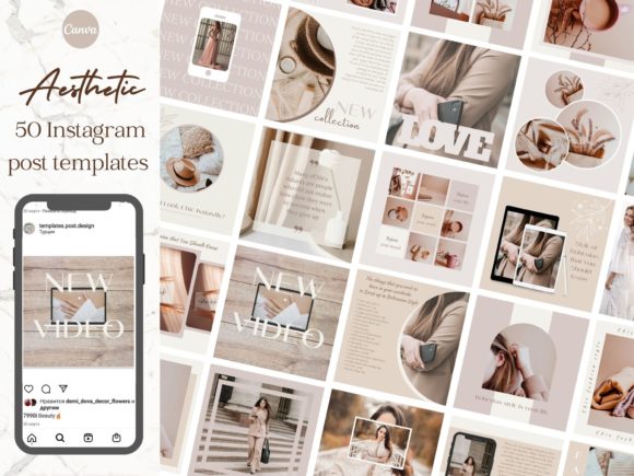 Aesthetic Instagram Post Templates Pack: Streamline Your Feed