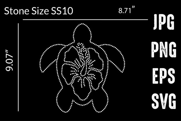 Bring Your Crafts to Life with Turtle Rhinestone Templates Design