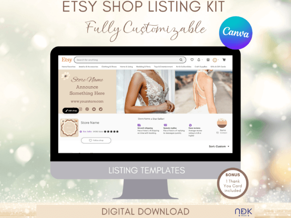 Elevate Your Etsy Shop with Beige Listing Photo Templates