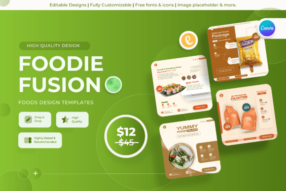 Foodie Fusion: Canva Templates for Modern Food Brands