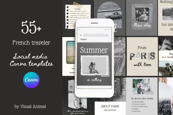 French Traveler Instagram Blog Templates: A Cinematic Toolkit