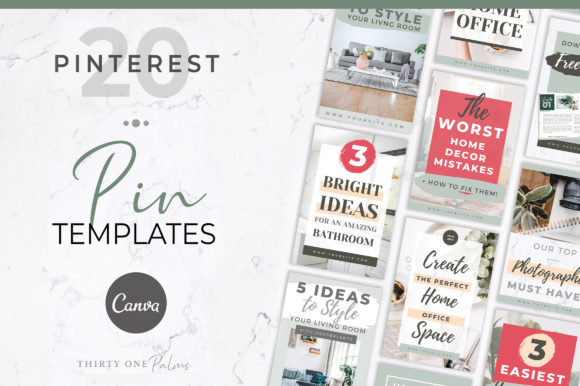 Green Canva Templates: Fresh Pinterest Pins Made Easy