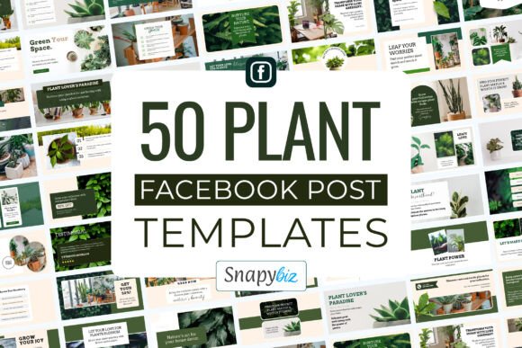 Grow Your Brand with Plant Facebook Canva Templates