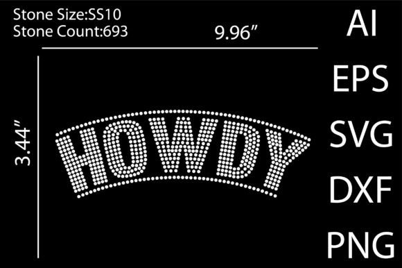 Howdy Rhinestone Templates Design: Sparkle Your Projects