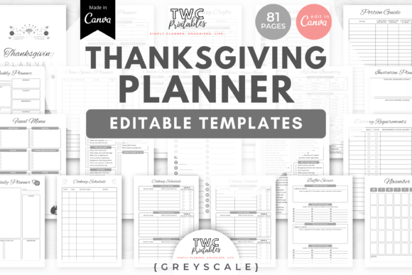 Master Your Holiday with Thanksgiving Planner Canva Templates 4
