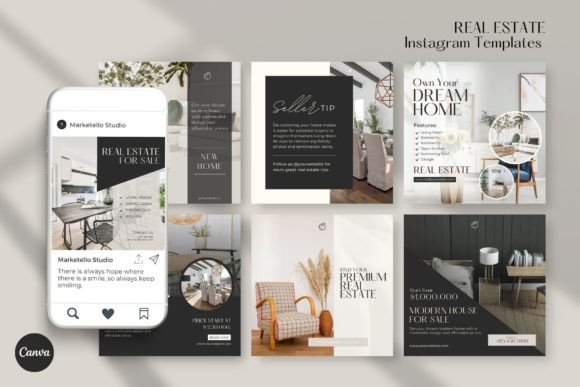 Real Estate Instagram Templates CANVA: Your Social Media Blueprint