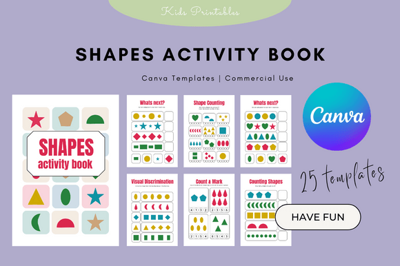 Shapes Activity Book Canva Templates: Design Educational Fun