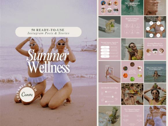 Summer Wellness Instagram Templates: A Designer's Take