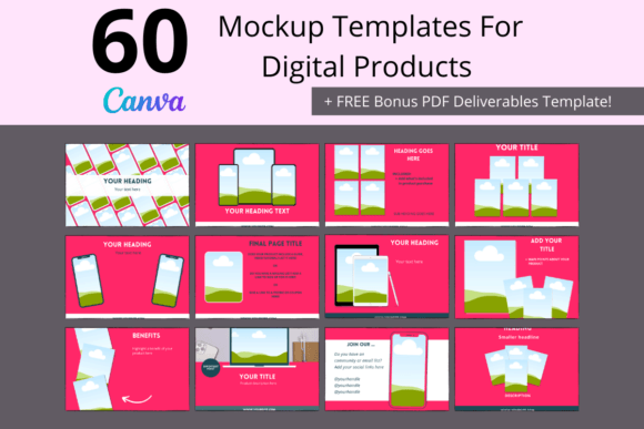 Transform Your Etsy Listings with 60 Editable Mockup Templates